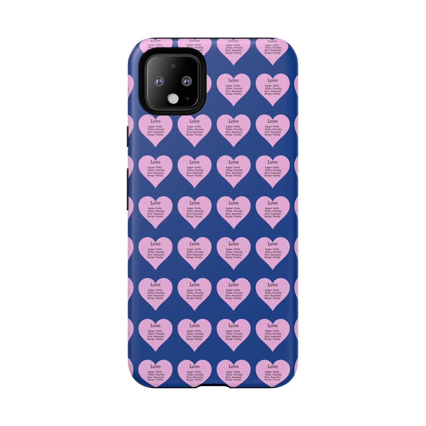 Hearts-A-Flutter Phone Case (iPhone, Google Pixel)(Dark blue)