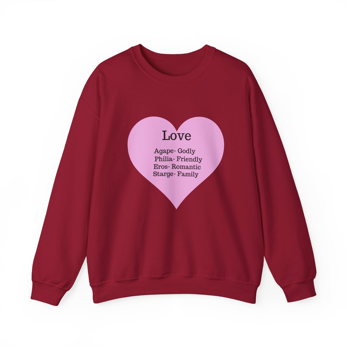Types of Love Heart Unisex Sweatshirt