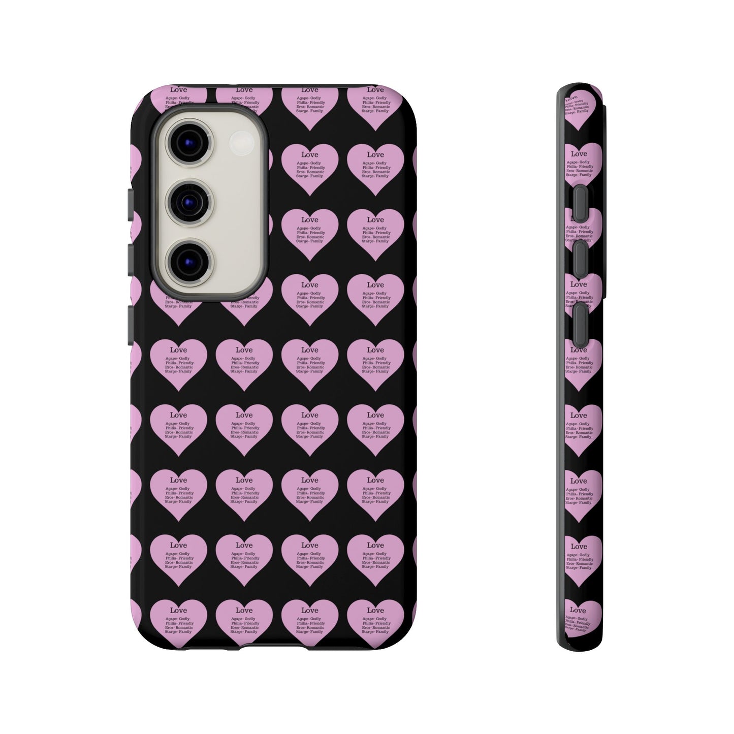 Hearts-A-Flutter Phone Case (Samsung)(Black)