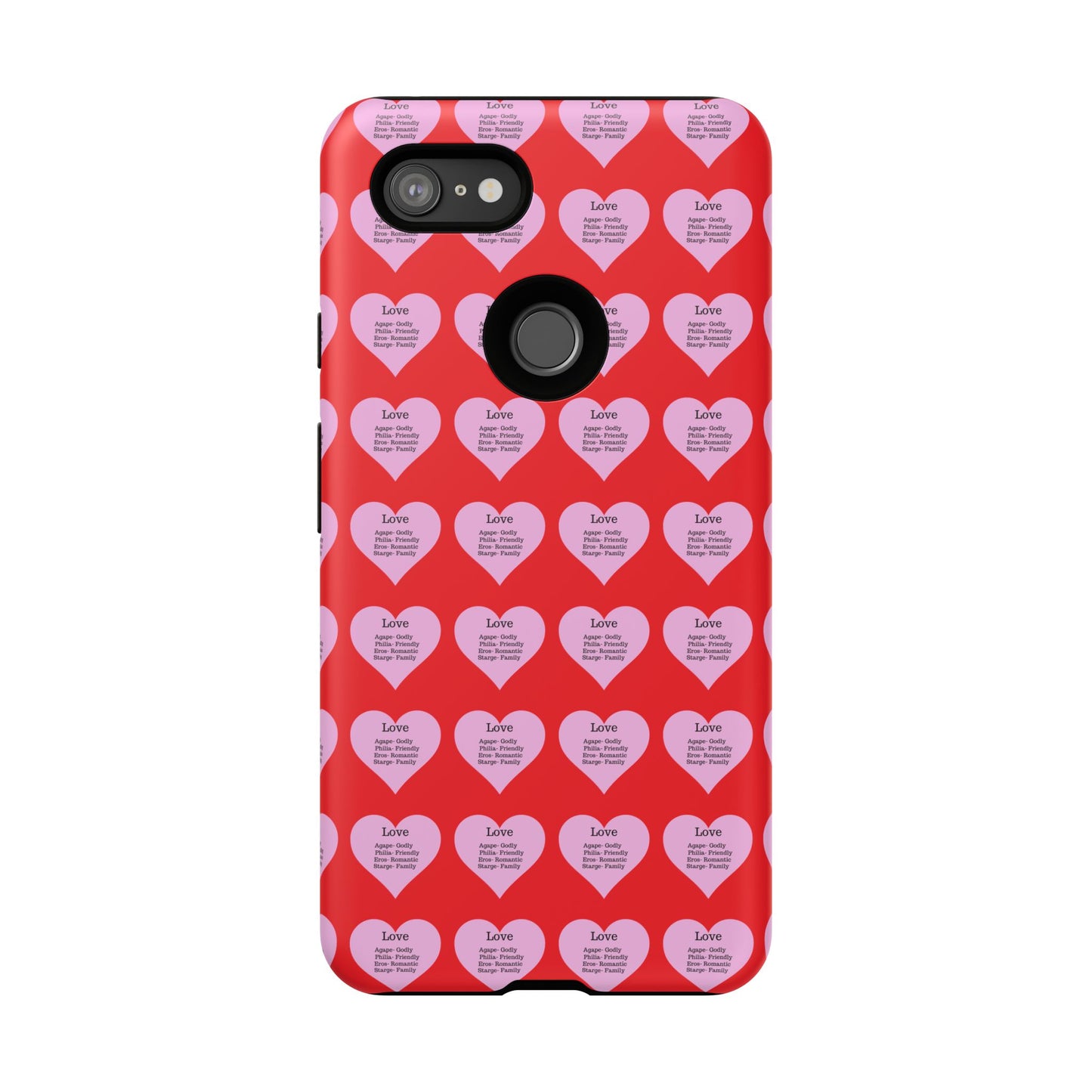 Hearts-A-Flutter Phone Case (iPhone, Google Pixel)(Red)