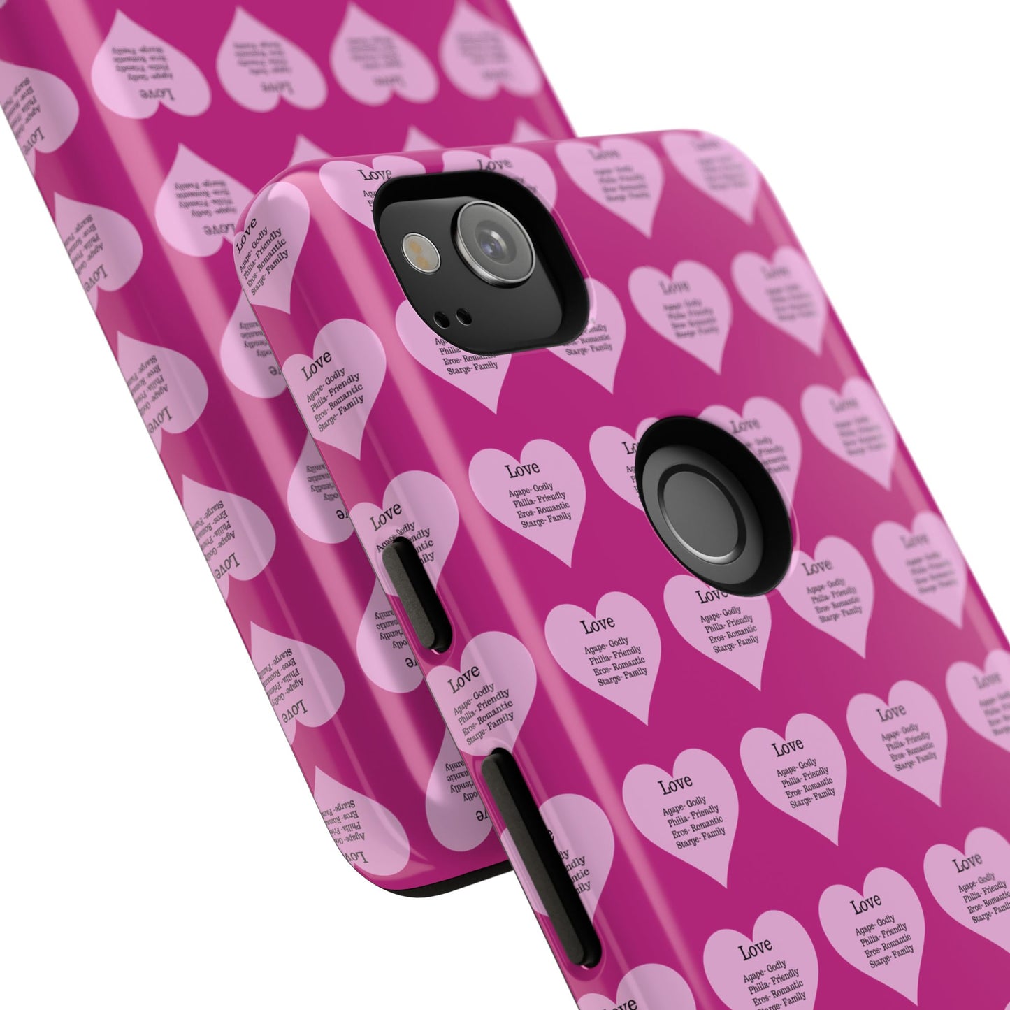 Hearts-A-Flutter Phone Case (iPhone, Google Pixel)(Pink)