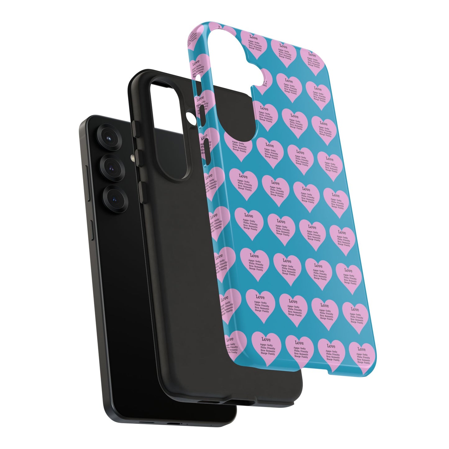 Hearts-A-Flutter Phone Case (Samsung)(Turquoise)