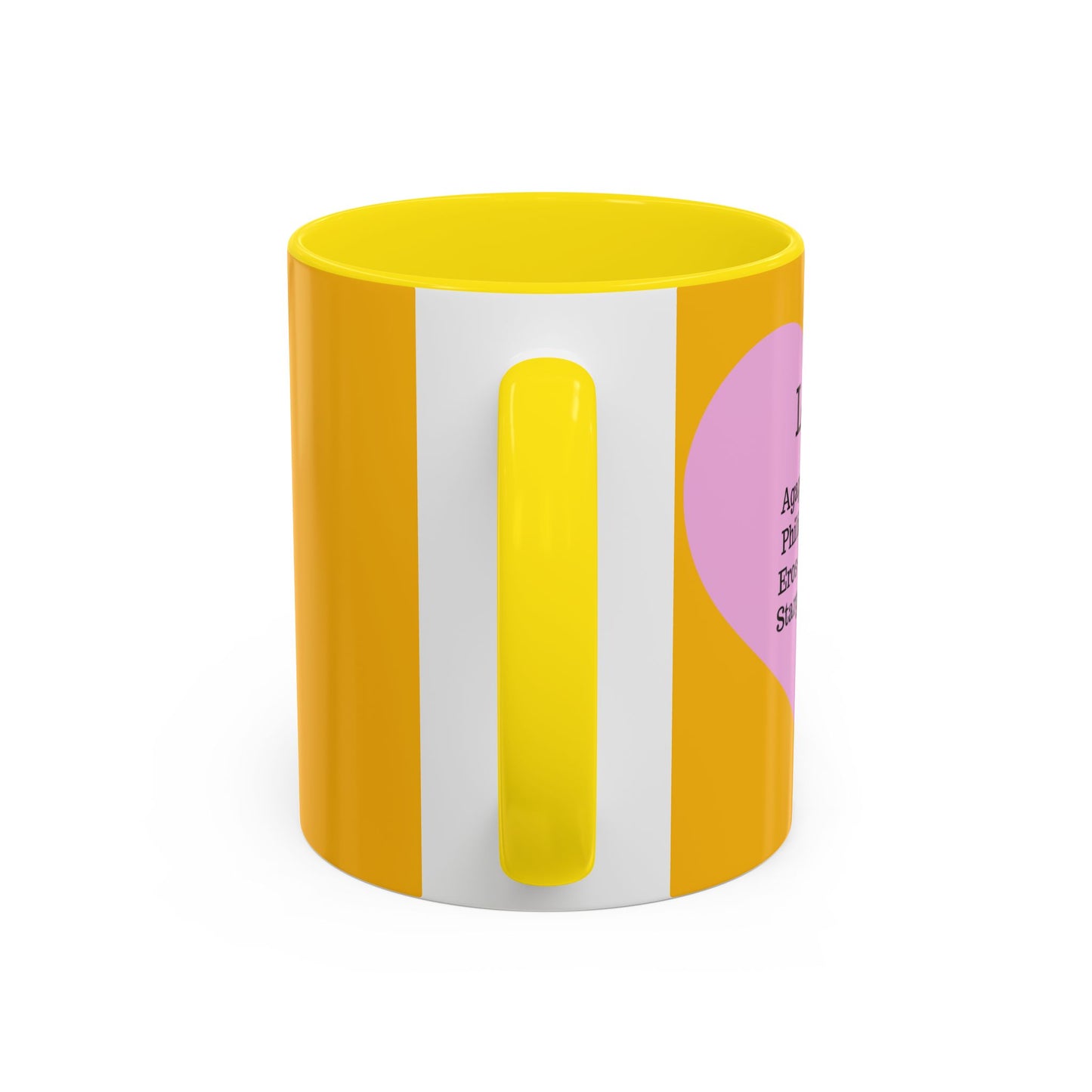 Charming Heart Accent Coffee Mug (Yellow)