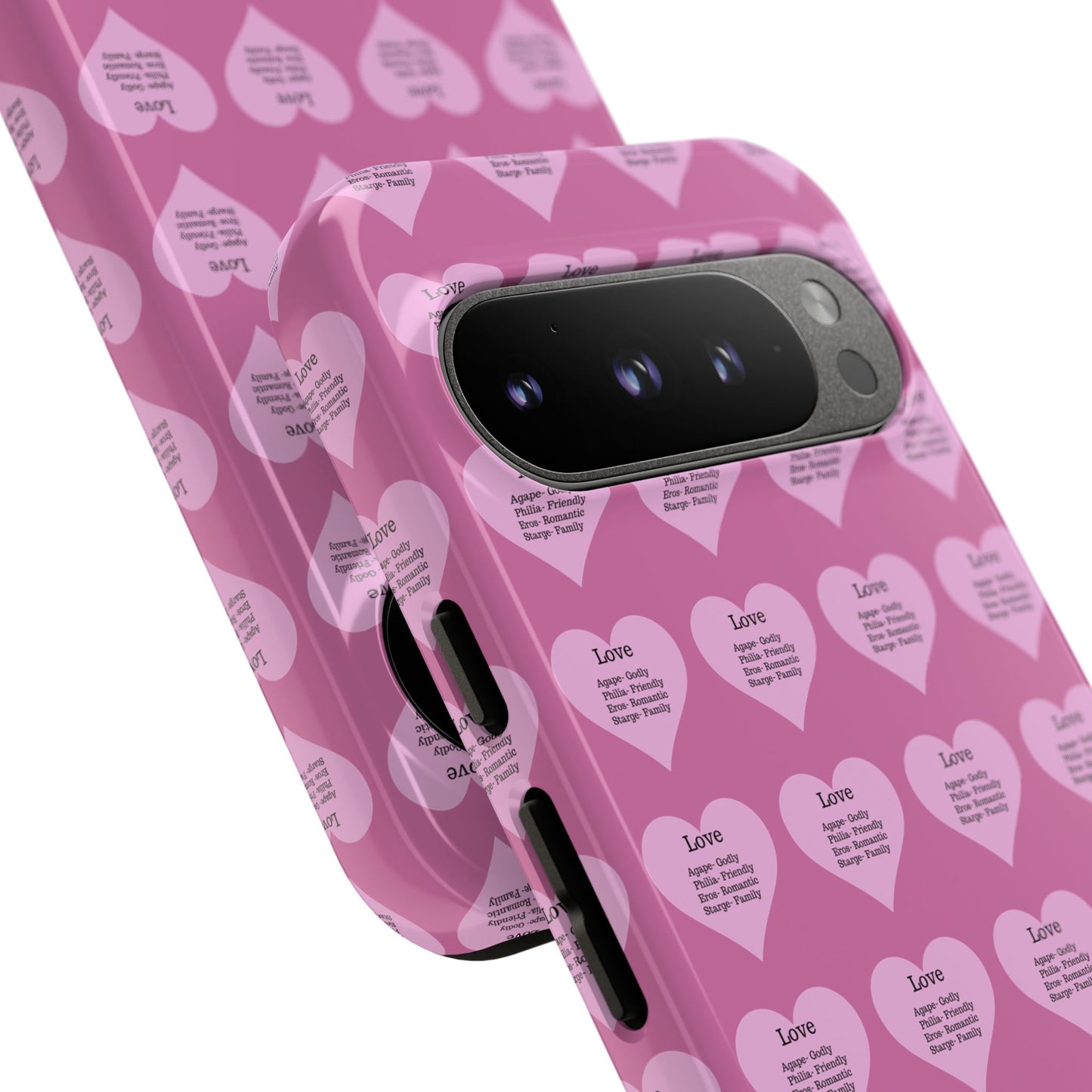 Hearts-A-Flutter Phone Case (iPhone, Google Pixel)(Light pink)