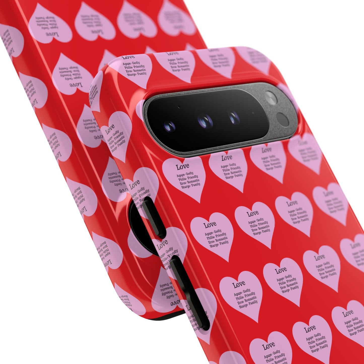 Hearts-A-Flutter Phone Case (iPhone, Google Pixel)(Red)