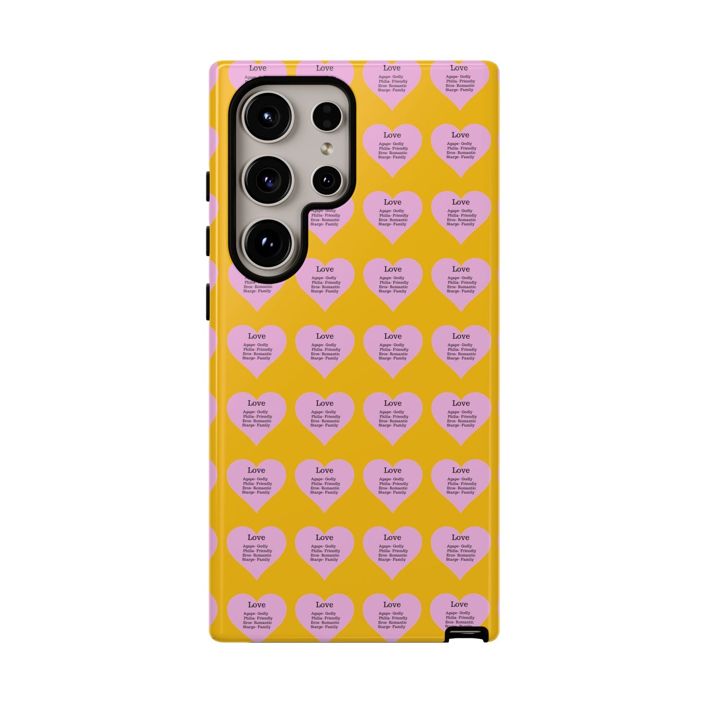 Hearts-A-Flutter Phone Case (Samsung)(Yellow)