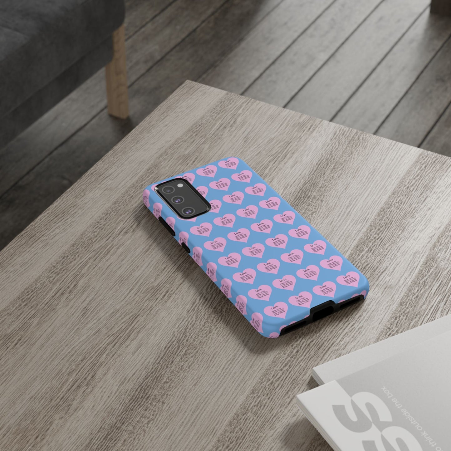 Hearts-A-Flutter Phone Case (Samsung)(Light blue)
