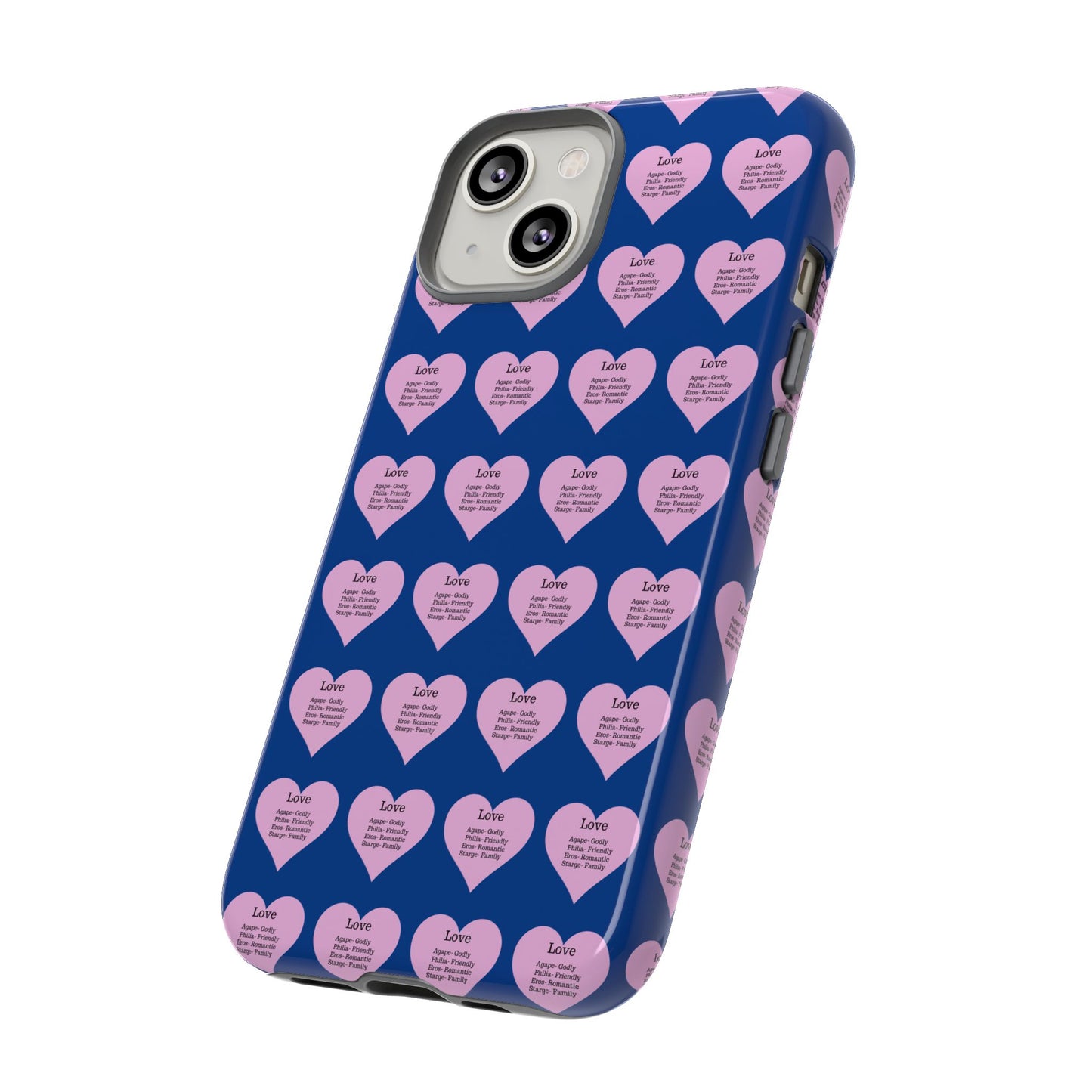 Hearts-A-Flutter Phone Case (iPhone, Google Pixel)(Dark blue)