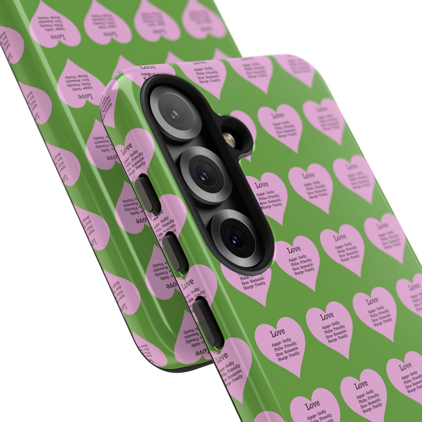 Hearts-A-Flutter Phone Case (Samsung)(Green)