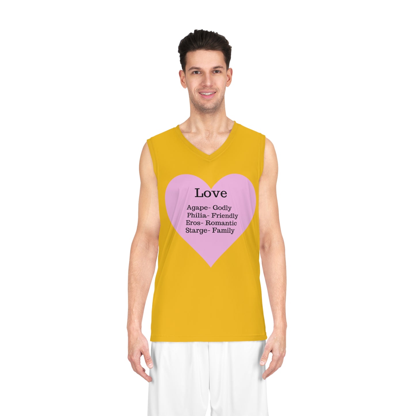 Love Heart Basketball Jersey (Yellow)