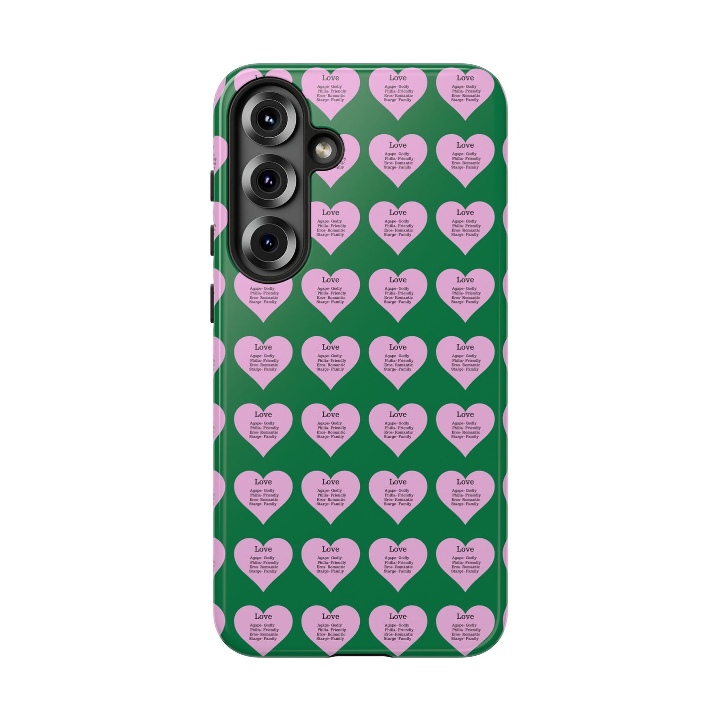 Hearts-A-Flutter Phone Case (Samsung)(Dark green)