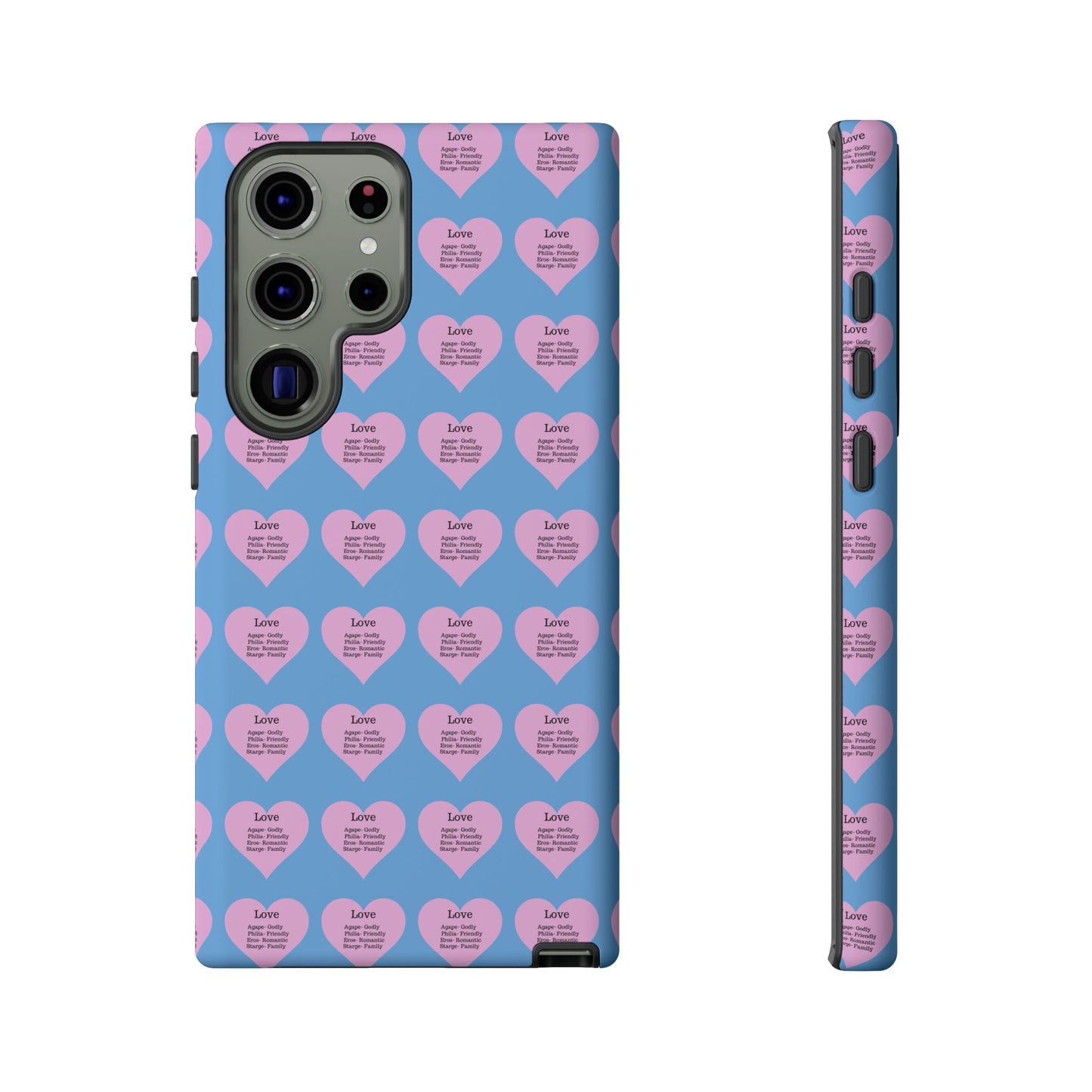 Hearts-A-Flutter Phone Case (Samsung)(Light blue)