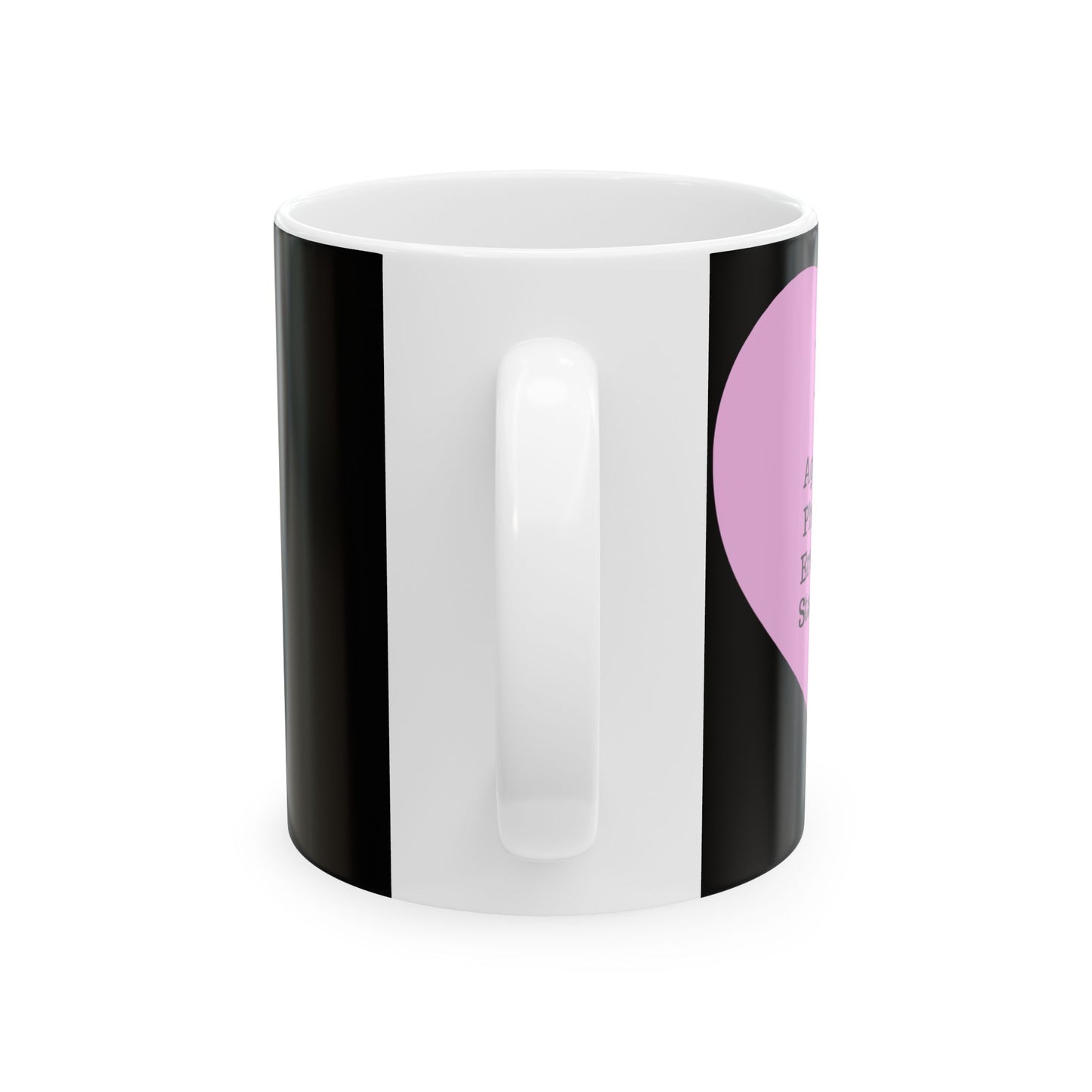 Charming Heart Ceramic Coffee Mug (Black)