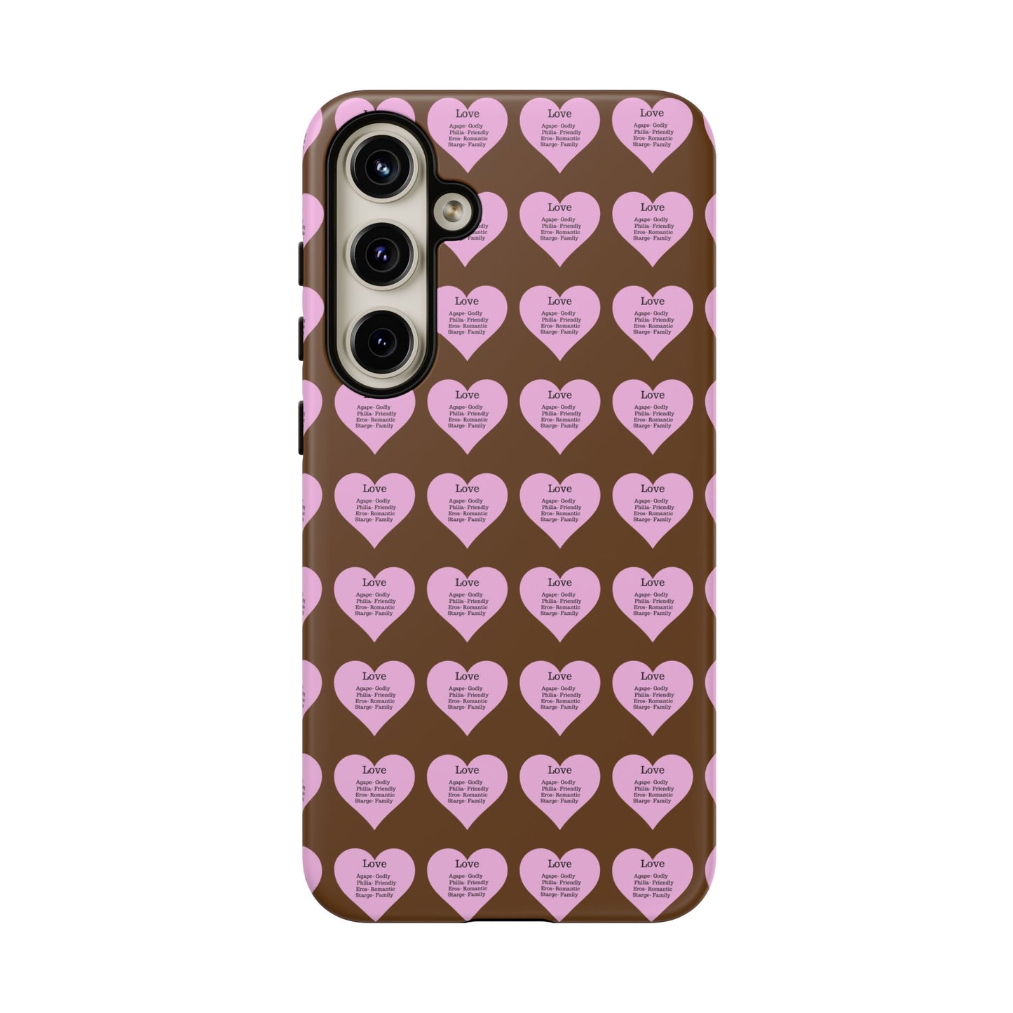 Hearts-A-Flutter Phone Case (Samsung)(Brown)