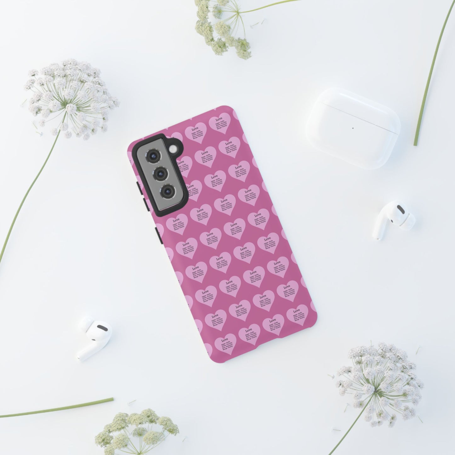 Hearts-A-Flutter Phone Case (Samsung)(Light pink)