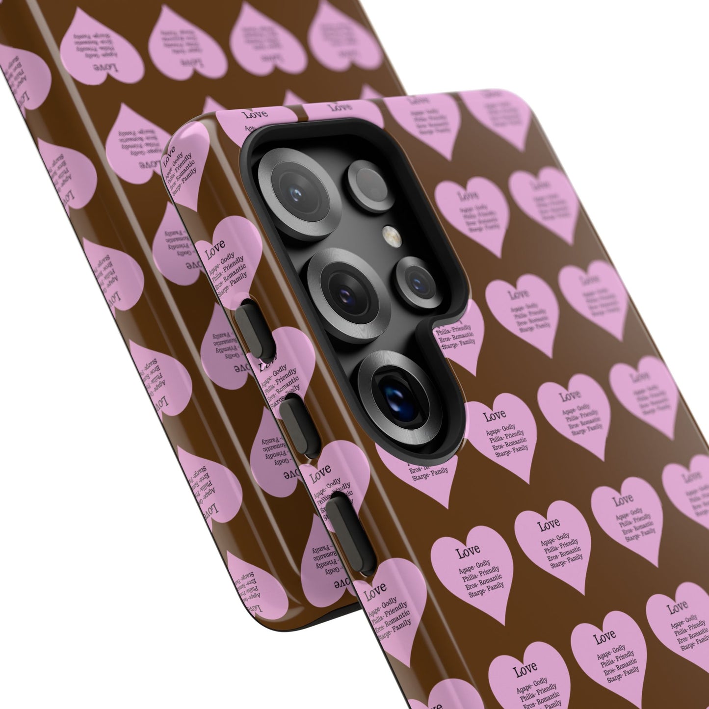 Hearts-A-Flutter Phone Case (Samsung)(Brown)
