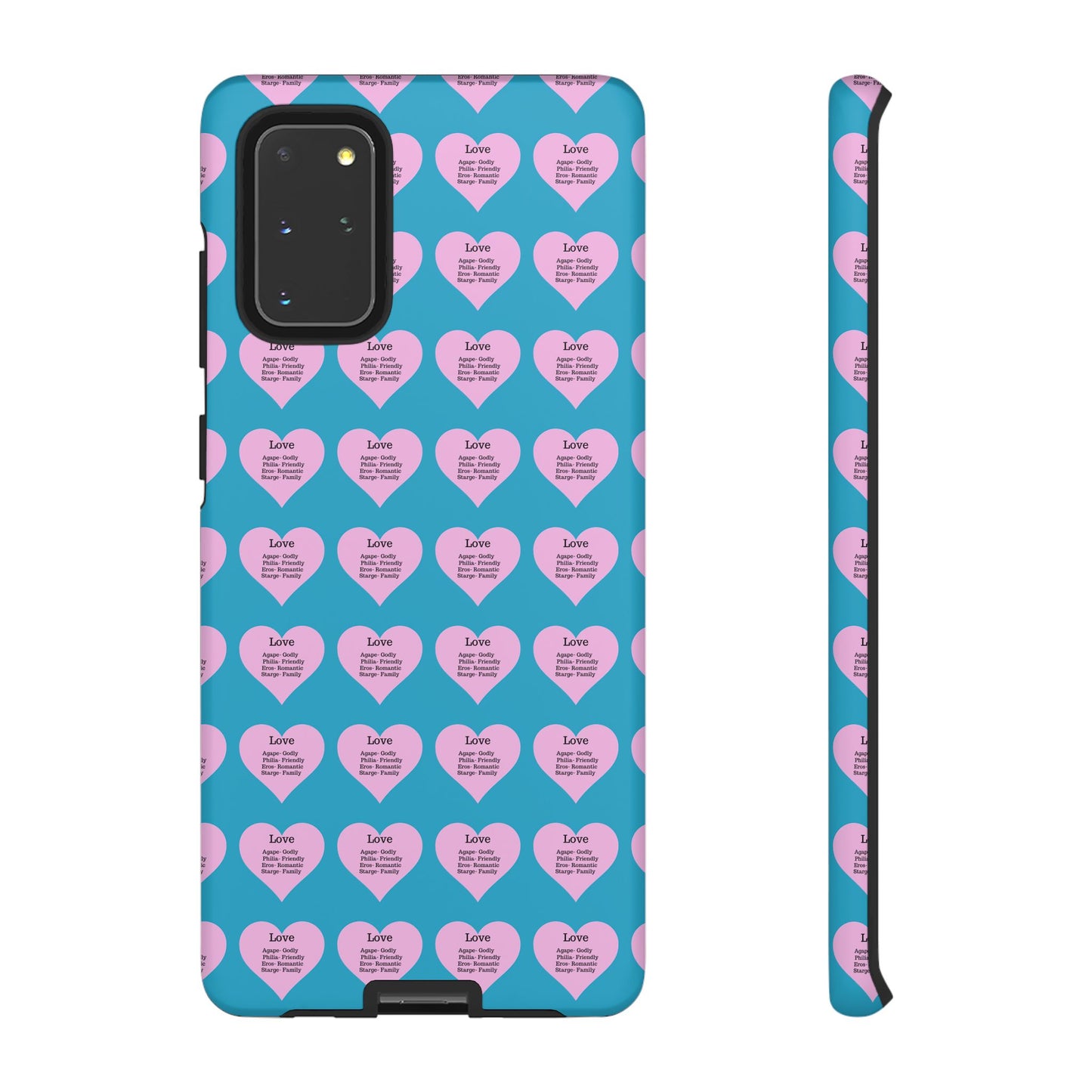 Hearts-A-Flutter Phone Case (Samsung)(Turquoise)