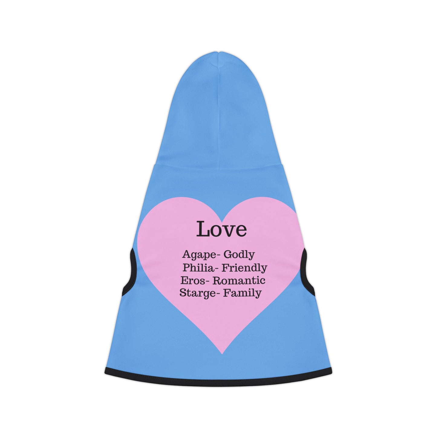 Charming Heart Pet Hoodie (Light blue)
