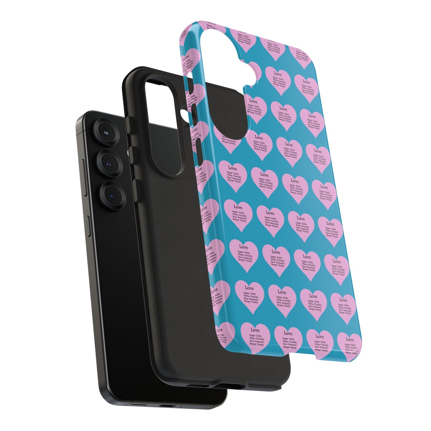 Hearts-A-Flutter Phone Case (Samsung)(Turquoise)