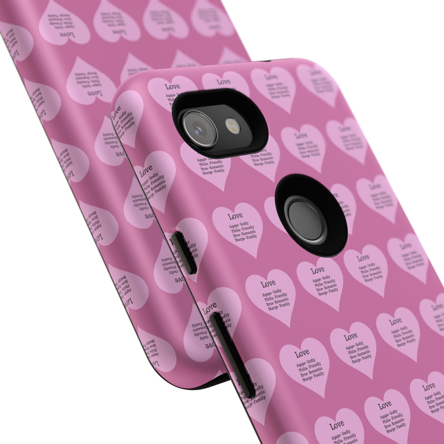 Hearts-A-Flutter Phone Case (iPhone, Google Pixel)(Light pink)