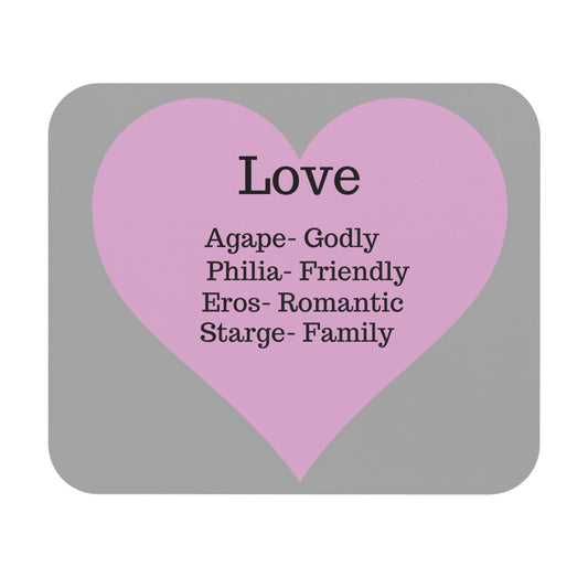 The Four Loves Mouse Pad (Light grey)