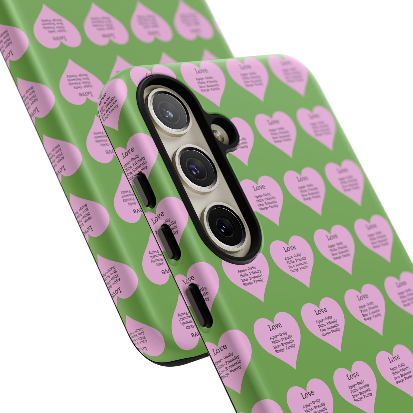 Hearts-A-Flutter Phone Case (Samsung)(Green)