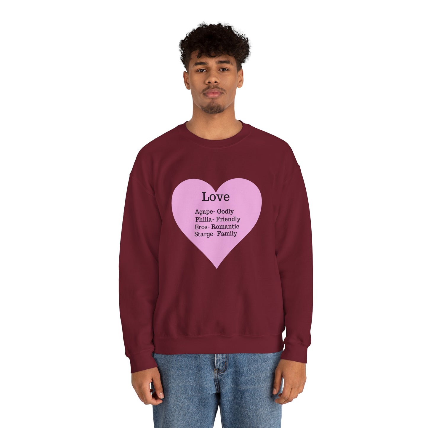 Types of Love Heart Unisex Sweatshirt