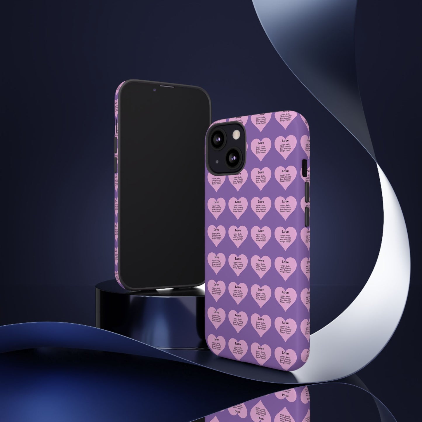 Hearts-A-Flutter Phone Case (iPhone, Google Pixel)(Light purple)
