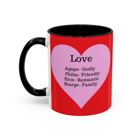 Charming Heart Accent Coffee Mug (Red)
