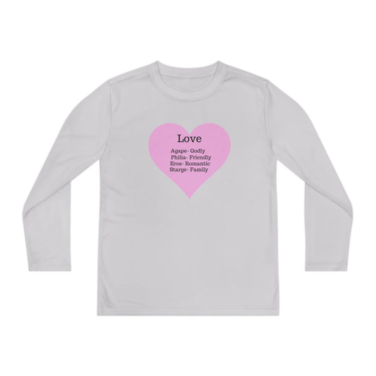 Kids 'Meaning of Love' Long Sleeve Performance Tee