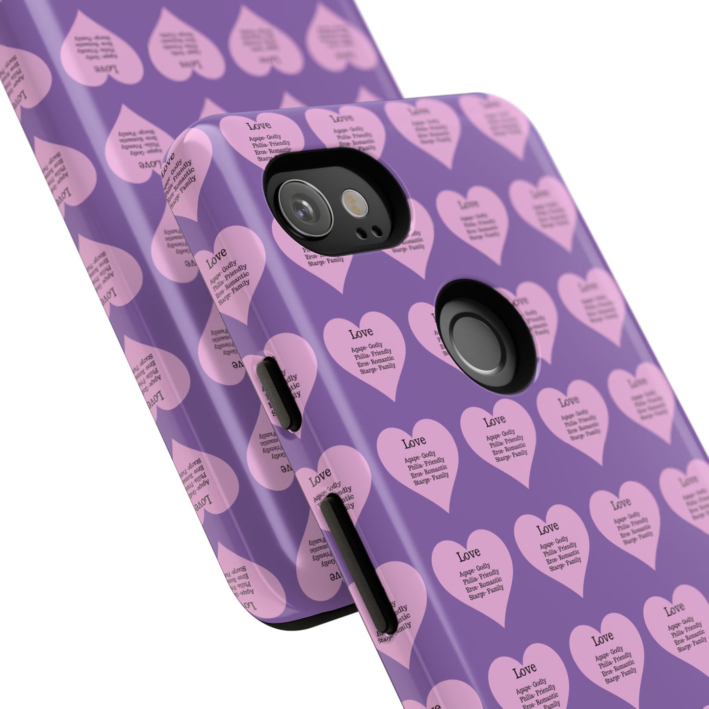 Hearts-A-Flutter Phone Case (iPhone, Google Pixel)(Light purple)