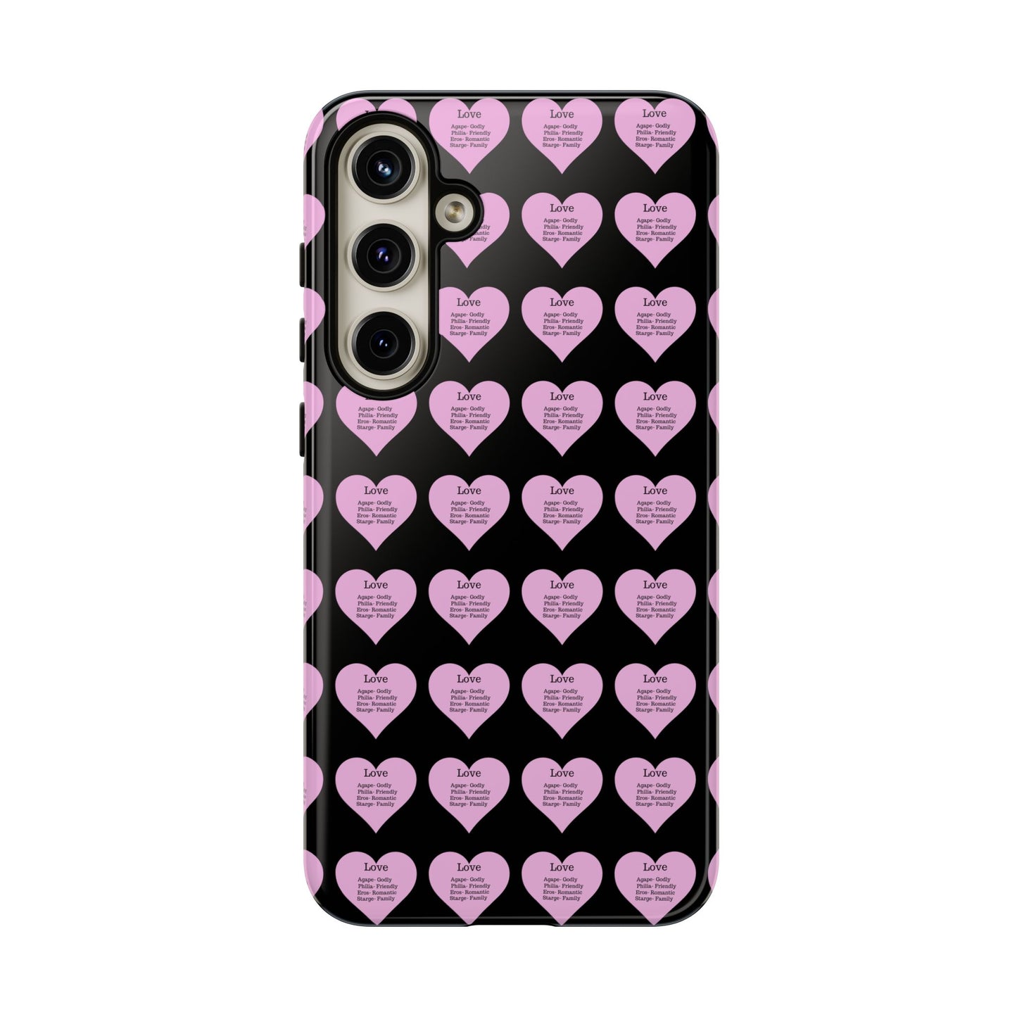 Hearts-A-Flutter Phone Case (Samsung)(Black)