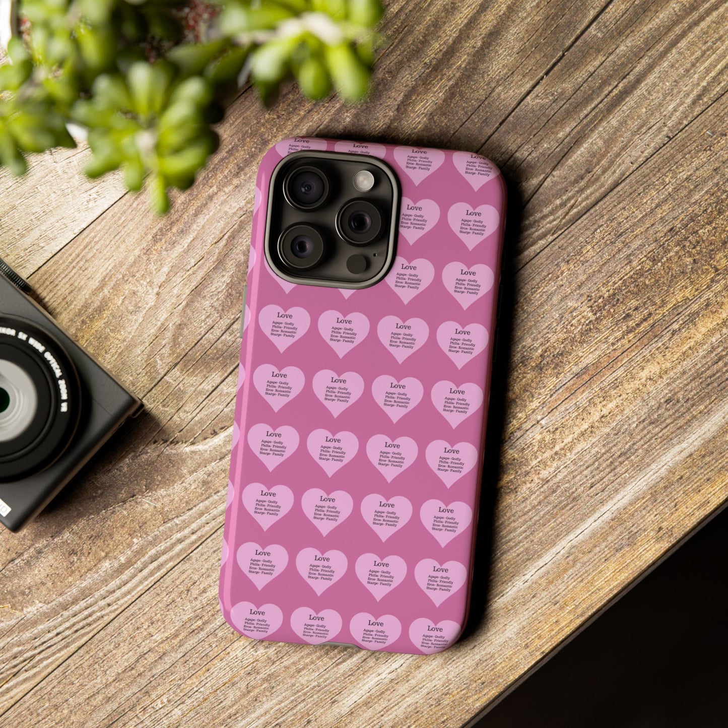 Hearts-A-Flutter Phone Case (iPhone, Google Pixel)(Light pink)