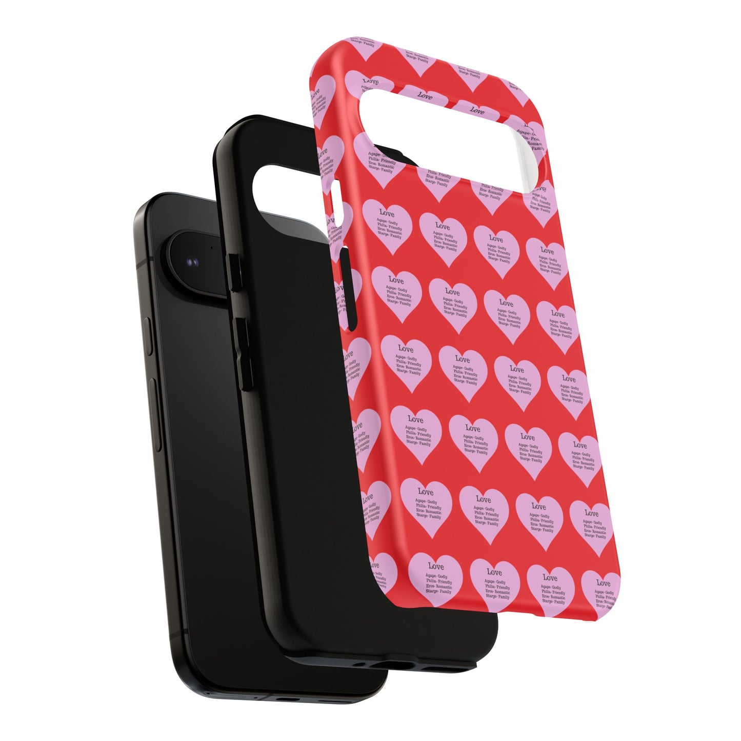 Hearts-A-Flutter Phone Case (iPhone, Google Pixel)(Red)