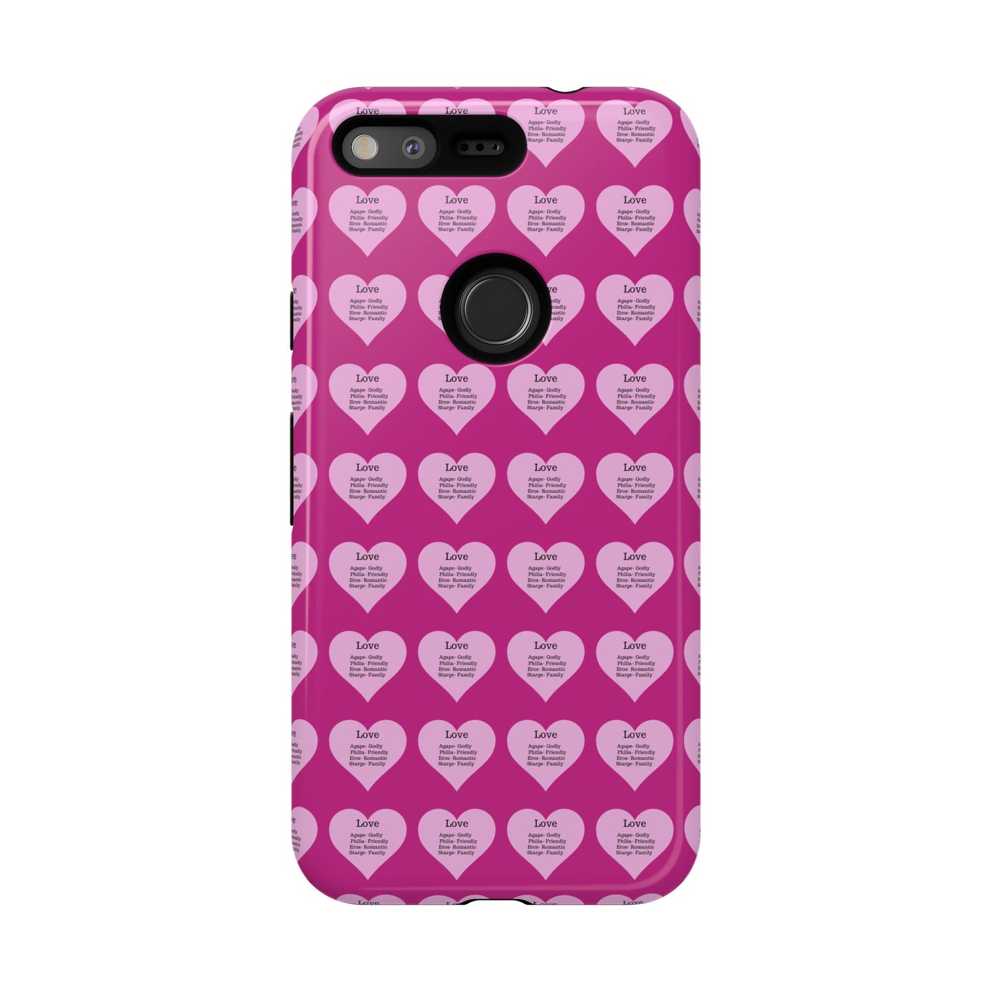 Hearts-A-Flutter Phone Case (iPhone, Google Pixel)(Pink)