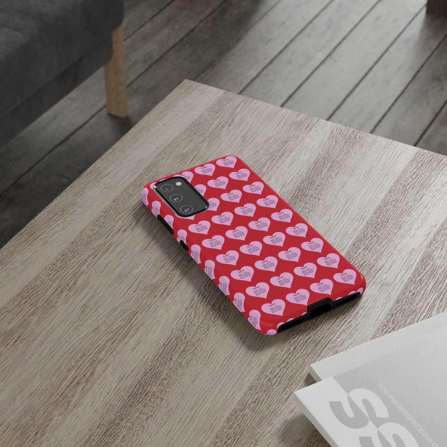 Hearts-A-Flutter Phone Case (Samsung)(Dark red)