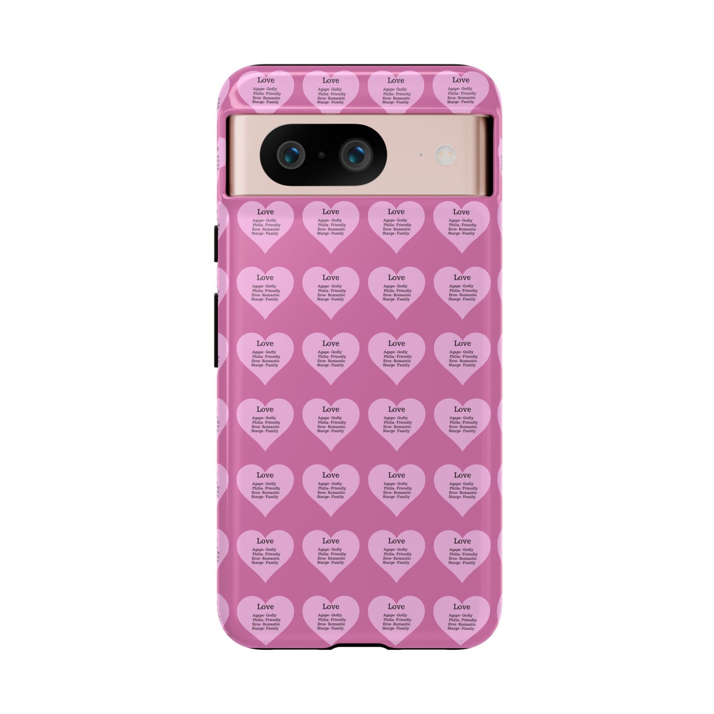 Hearts-A-Flutter Phone Case (iPhone, Google Pixel)(Light pink)