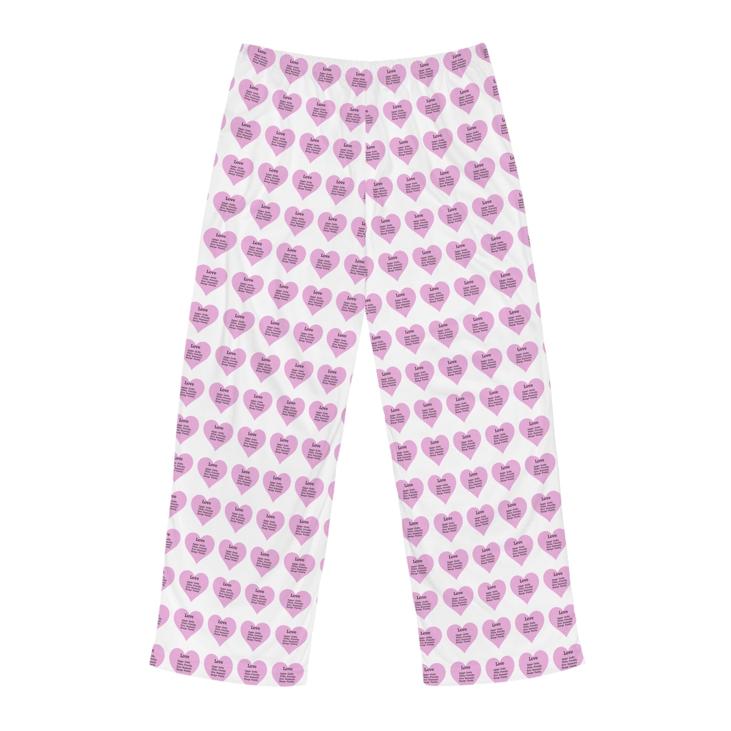 Men's All-Over Print Pajama Pants (White)