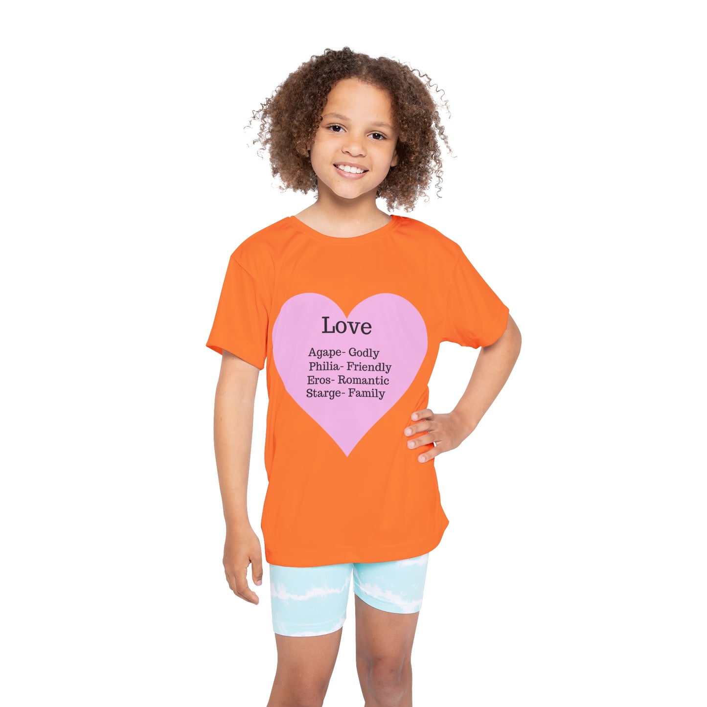 Types of Love Heart Kids Performance Jersey (Crusta)