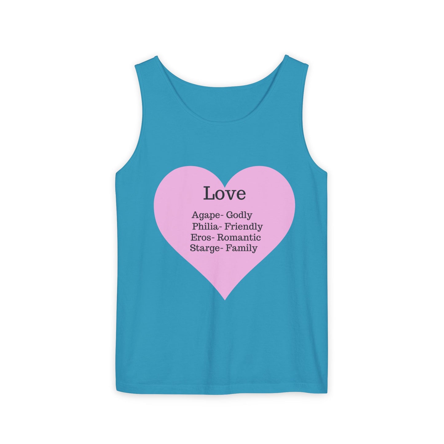 Unisex "Love" Definitions Garment-Dyed Tank Top