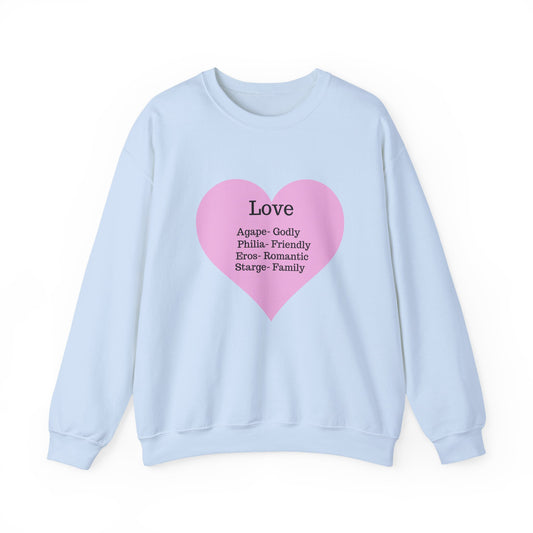 Types of Love Heart Unisex Sweatshirt