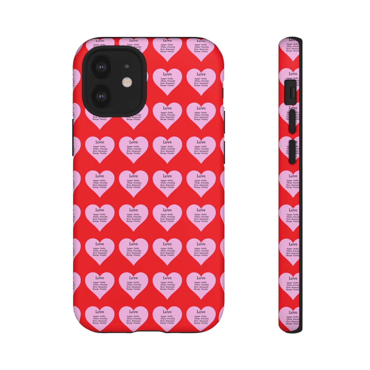 Hearts-A-Flutter Phone Case (iPhone, Google Pixel)(Red)