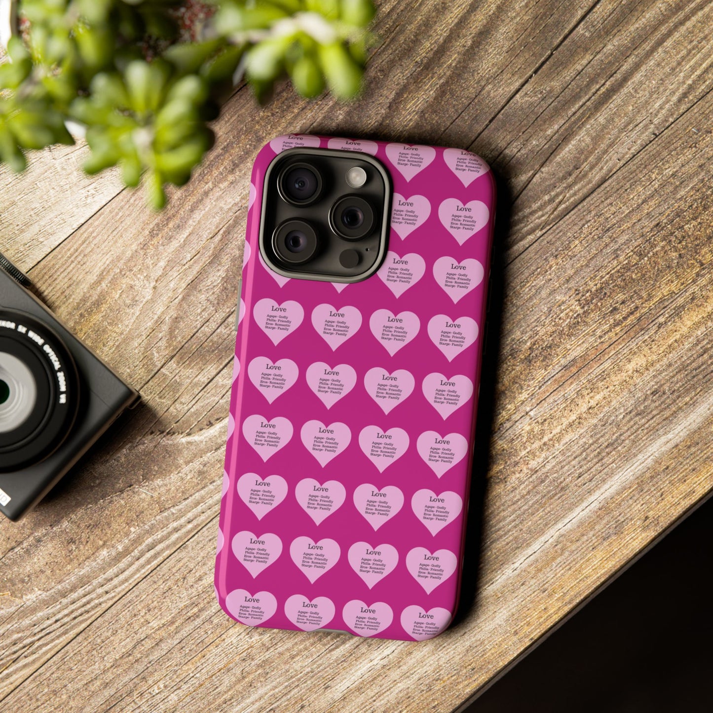 Hearts-A-Flutter Phone Case (iPhone, Google Pixel)(Pink)