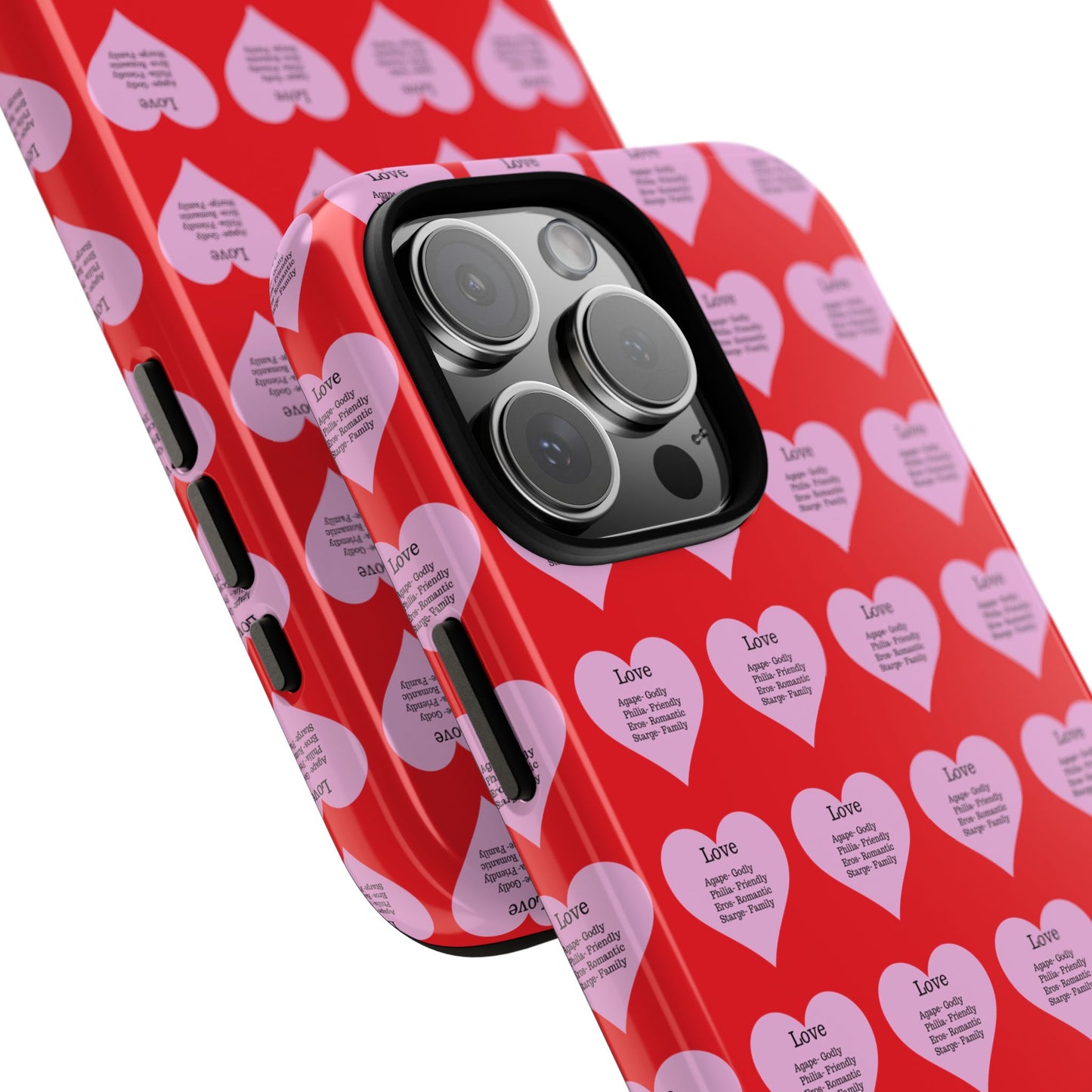 Hearts-A-Flutter Phone Case (iPhone, Google Pixel)(Red)