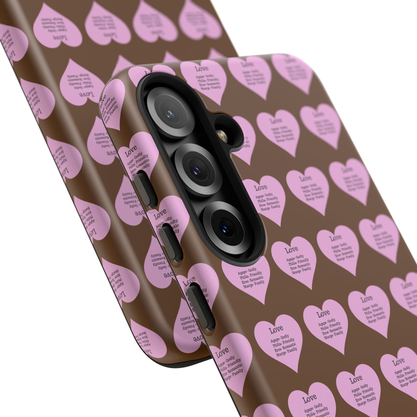 Hearts-A-Flutter Phone Case (Samsung)(Brown)