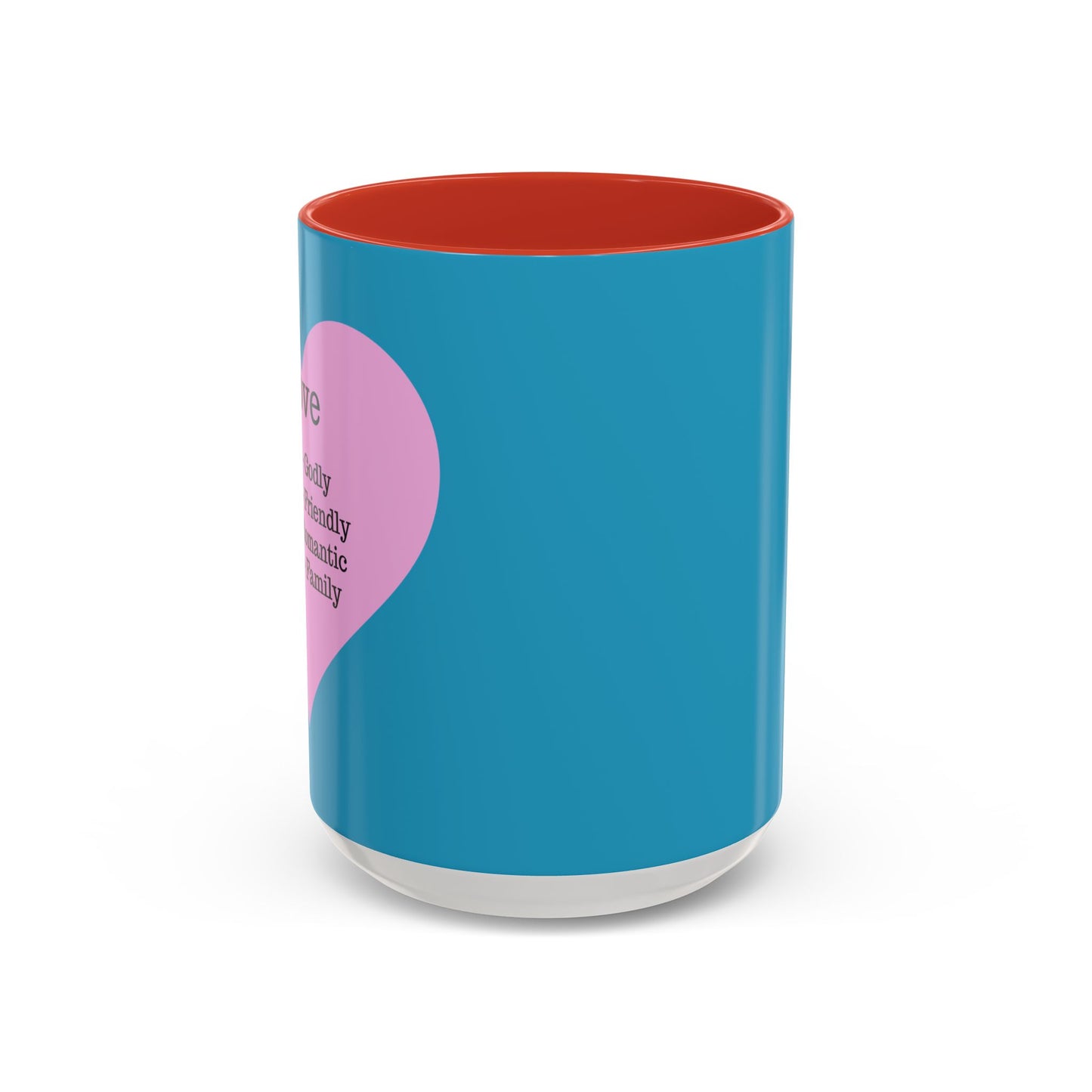 Charming Heart Accent Coffee Mug (Turquoise)