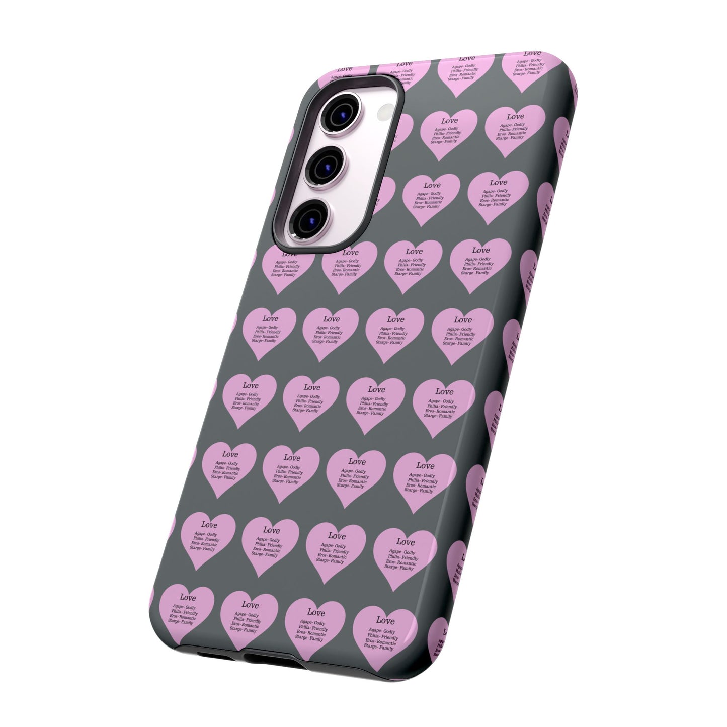 Hearts-A-Flutter Phone Case (Samsung)(Dark grey)