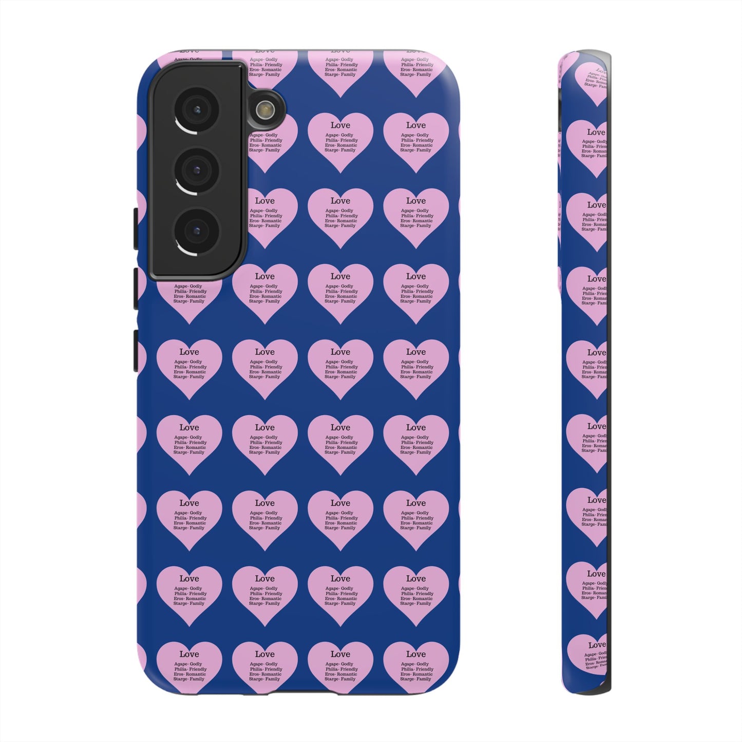 Hearts-A-Flutter Phone Case (Samsung)(Dark blue)