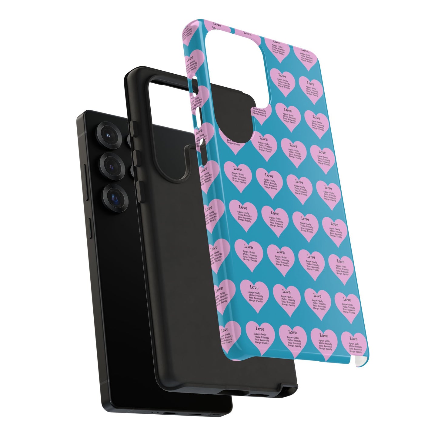 Hearts-A-Flutter Phone Case (Samsung)(Turquoise)