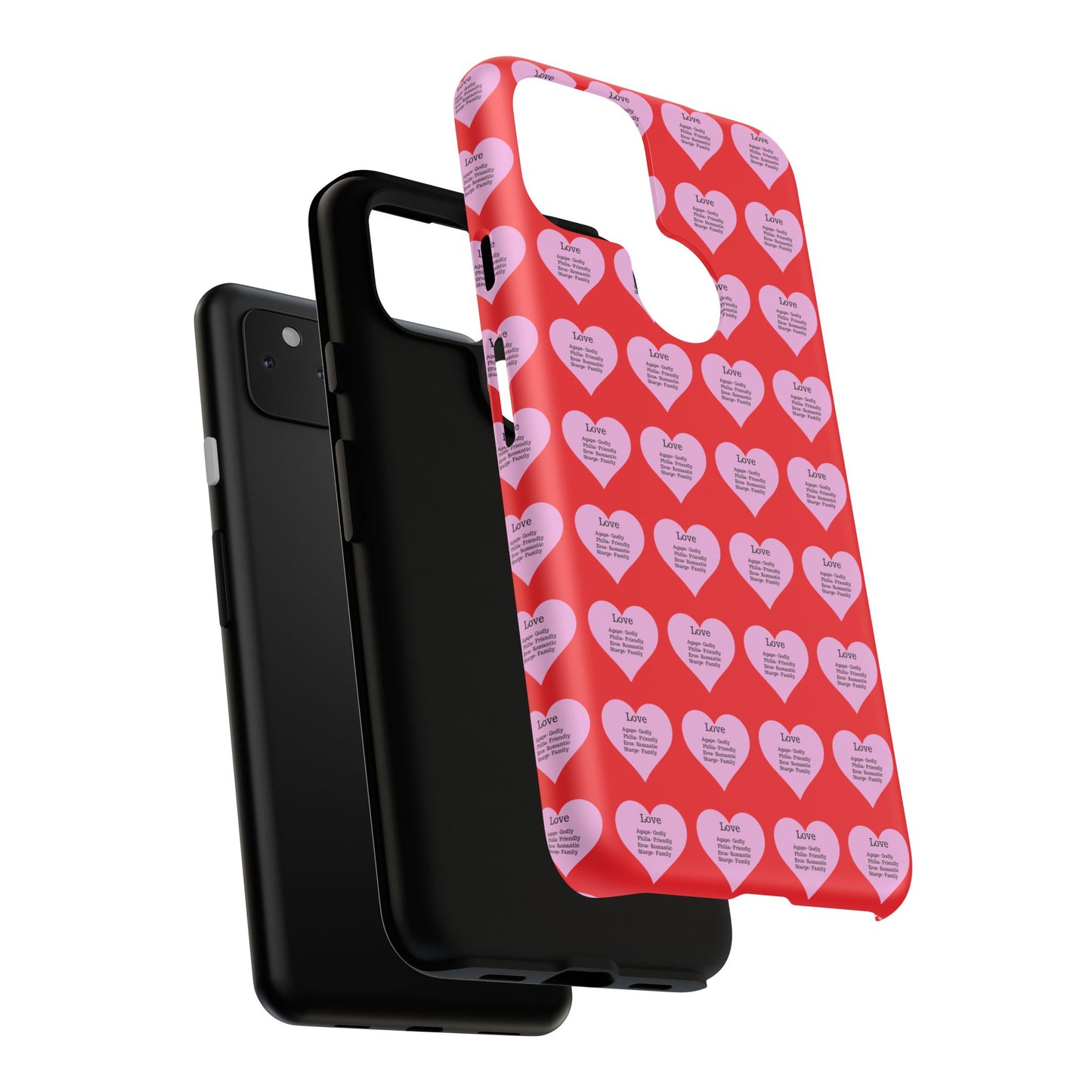 Hearts-A-Flutter Phone Case (iPhone, Google Pixel)(Red)